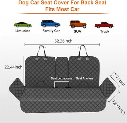 Dog Car Seat Cover for Back Seat Pet SUV（48" L ×52" W）