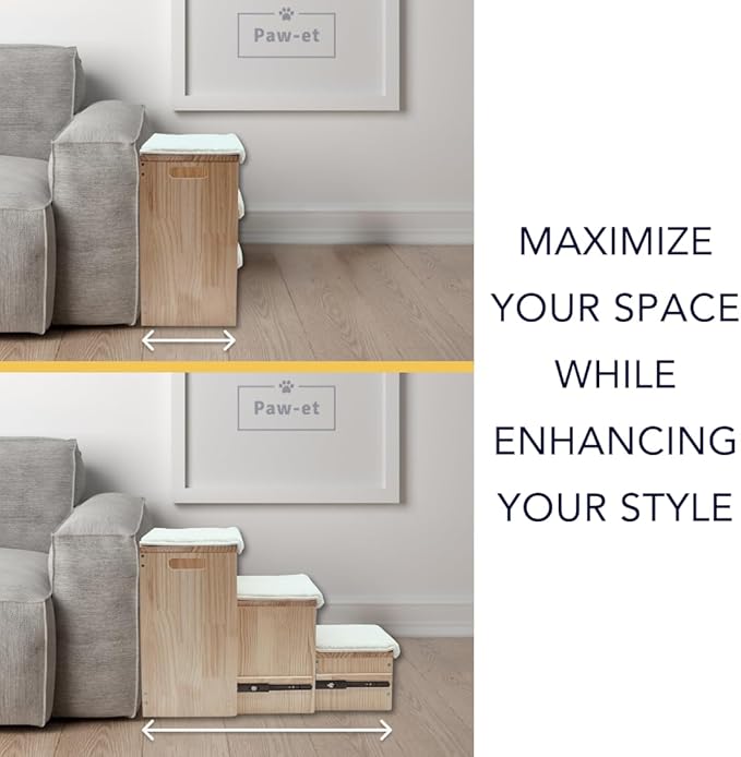 Nesting Wooden Pet Stairs/Pet Steps 3 Steps