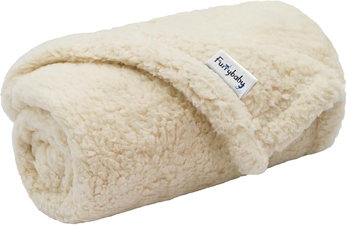 furrybaby Premium Soft Dog Blanket for Small Dogs Puppy Cat Washable Sherpa Fleece 24x32 Inches Pet Throw for Bed Furniture Couch Sofa Protection(Small