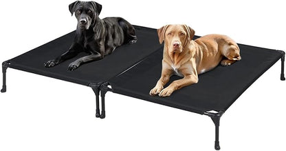 Veehoo 2 Pack Raised Dog Bed 42" x 30", Black, CWC1803-L