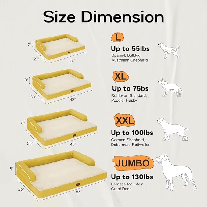 Large Dog Bed Orthopedic Washable