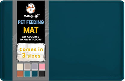 MateeyLife Silicone Cat & Dog Food Mat for Floors Waterproof
