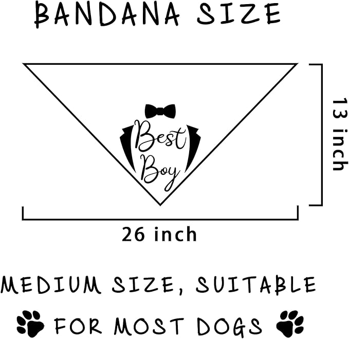Best Boy Dog Wedding Bandana Bridal Shower Gift