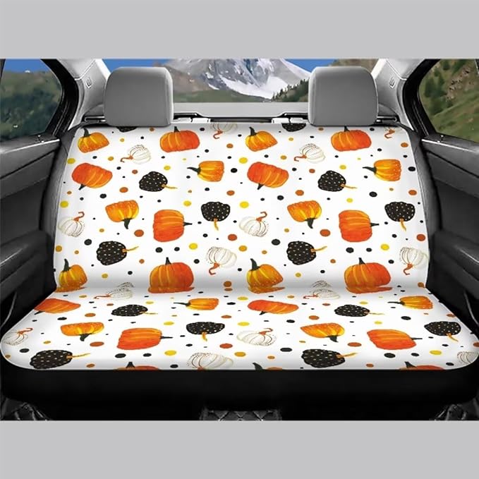 Multi-colored Pumpkin Car Backseat Covers