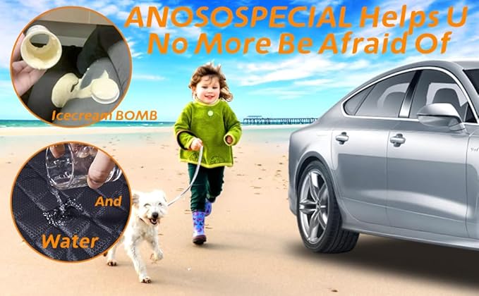 Dog Car Seat Cover for Back Seat Cover for Kids