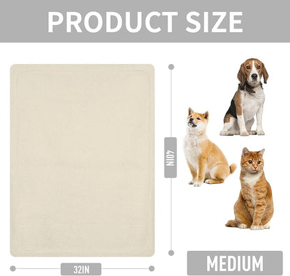 furrybaby Dog Blanket Soft Dog Blankets for Large Dogs Puppy Essentials Washable Fluffy Sherpa Fleece Cat Blanket 32x40 Inches for Bed Furniture Couch Sofa (Double-Layer Medium