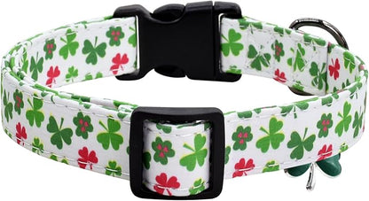 Clover Patterns Dog Collar with Accessories