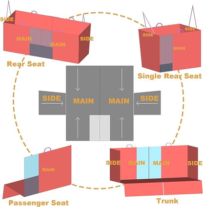 Dog Car Seat for Back &Trunk & Passengers Seat