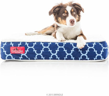 Brindle Waterproof Designer Memory Foam Pet Bed-Removable Machine Washable Cover-4 Inch Orthopedic Pet Bed-Joint Relief