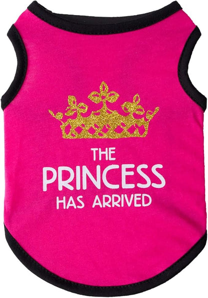 Dog Shirt 3 Pcs Summer Cotton Vests for Small Dog Cats Boy Girl (Princess, Large)