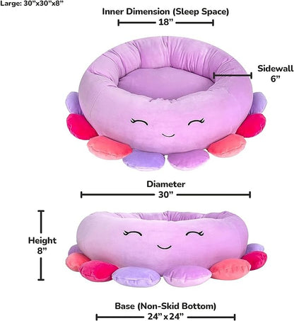 Squishmallows 20-Inch Beula Octopus Pet Bed