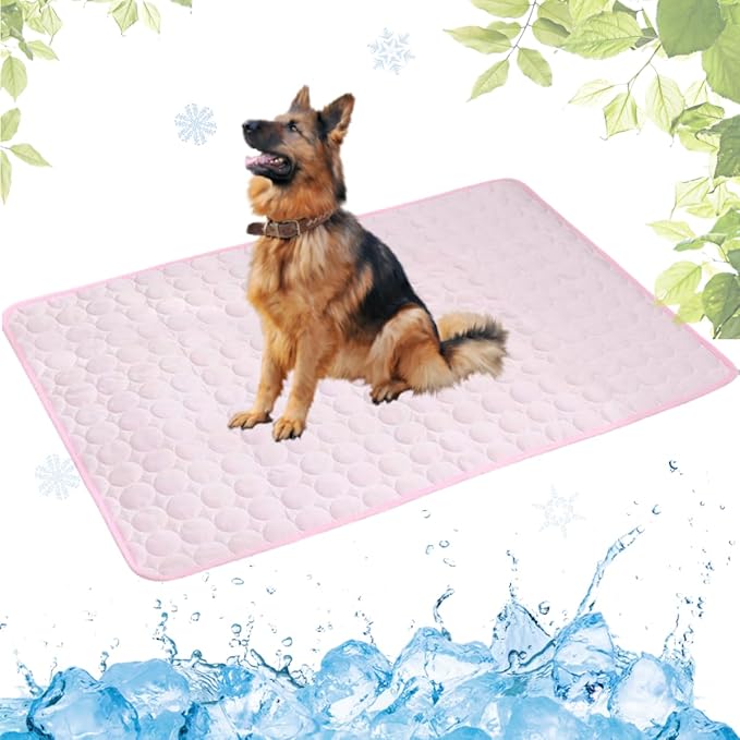 Dog Cooling Mat Washable Seats(Pink,27x39in)