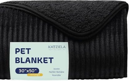Premium Soft Dog/Cat Waterproof Blanket – Soft Sherpa Fleece Striped-50x30)