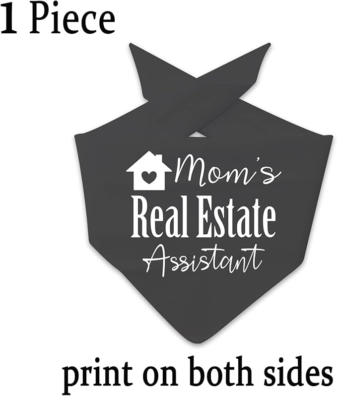 JXGZSO 1 Piece Real Estate Dog Bandana Mom's/Dad’s