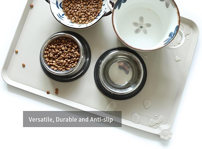 Hoki Found Large Silicone Pet Food Mats Tray