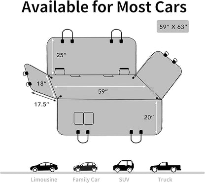 Easy-Going Waterproof Dog Car Seat Cover (59"x63", Grey)