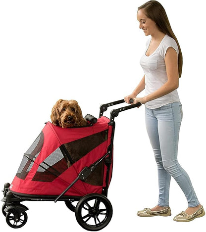 Pet Gear NO-Zip Pet Stroller with Dual Entry 1 Model, 4 Colors