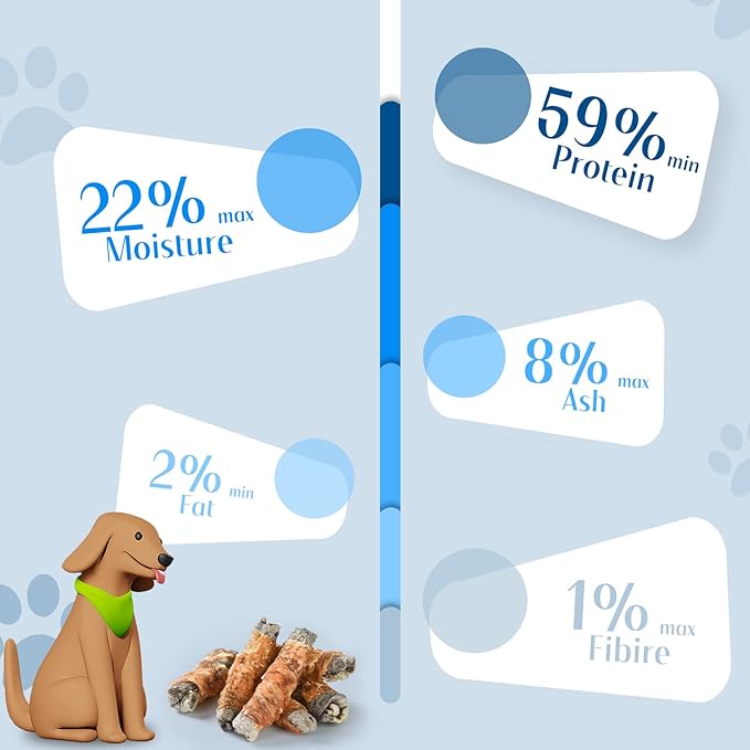 ASMPET Dog Treats Omega3 Rawhide (5 pcs,10.6