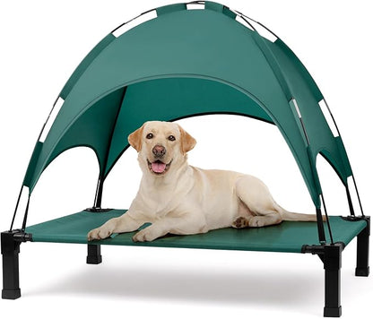 Heeyoo Elevated Dog Bed with Canopy