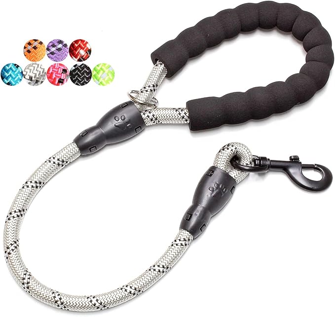 BAAPET 2/4/5/6 FT Dog Leash with Comfortable Padded Handle and Highly Reflective Threads for Small Medium and Large Dogs (2FT-1/2''
