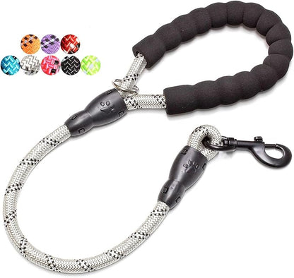 BAAPET 2/4/5/6 FT Dog Leash with Comfortable Padded Handle and Highly Reflective Threads for Small Medium and Large Dogs (2FT-1/2''
