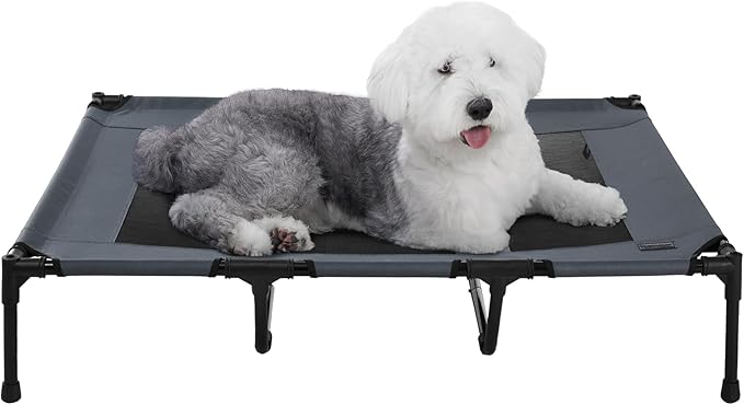 Elevated Dog Bed 49"x37"x9" Grey