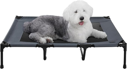 Elevated Dog Bed 49"x37"x9" Grey