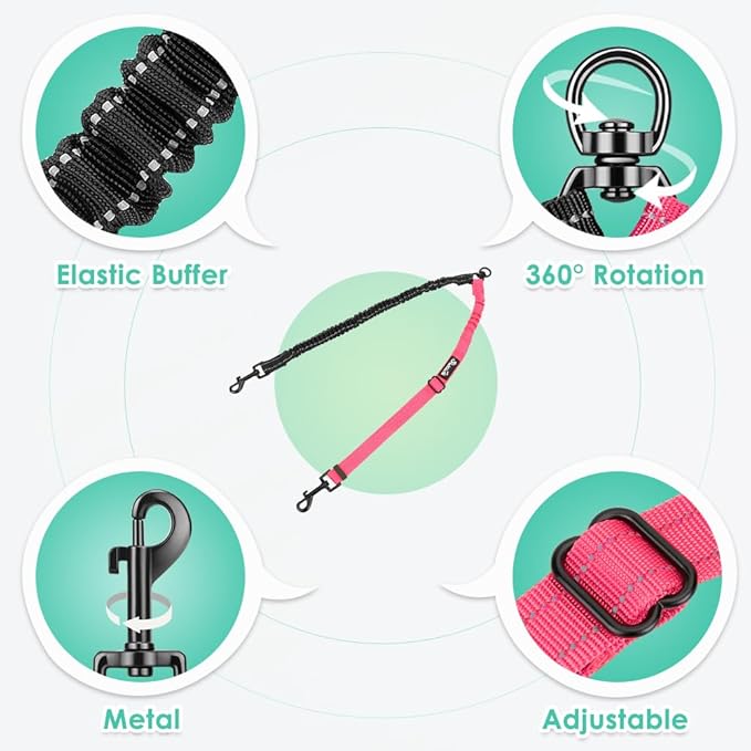 Two Dog Lead 2 in 1 Upgraded