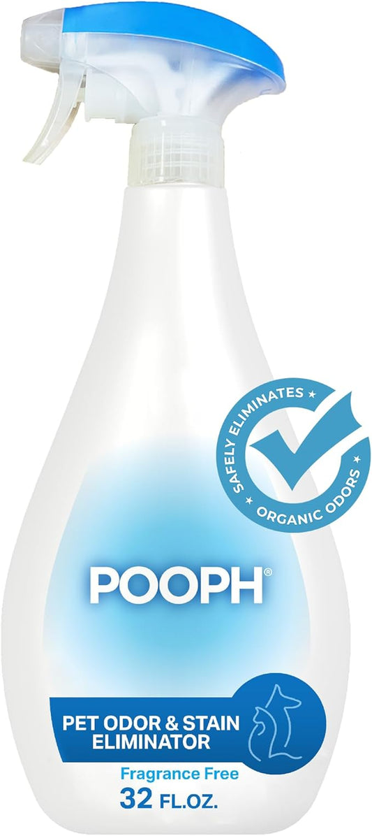 Pooph Pet Odor Eliminator, 32oz Spray - Dismantles Odors on a Molecular Basis, Dogs, Cats, Freshener, Urine, Poop, Pee, Deodorizer, Natures, Puppy, Fresh, Clean, Furniture, Potty, Safe