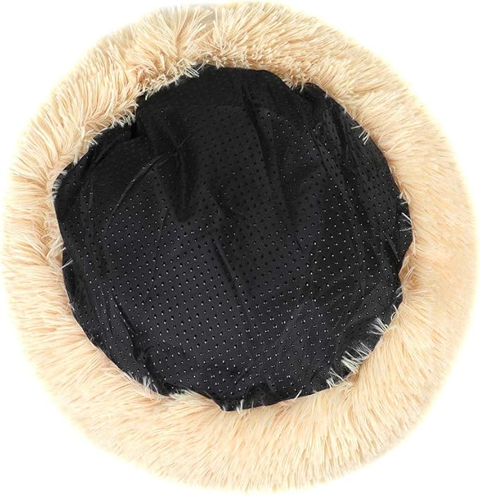 otoez Round Donut Dog Bed for Large Dogs (39.3", Oatmeal)
