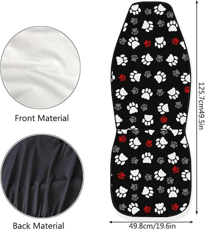 Dog Paw Print Car Seat Cover for Women Men