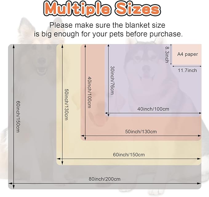 Large Dog Blanket-30 x 40" Soft Fleece Dog Blanket for Large Dog Washable