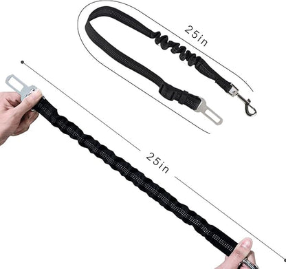 Dog Seat Belt with Elastic Bungee Buffer