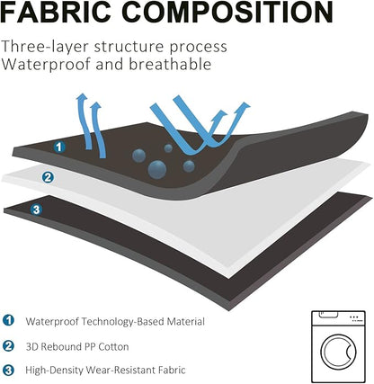 BDEUS 51x35In Extra Large Size Outdoor Dog Bed