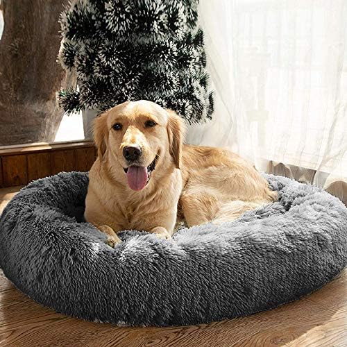 MFOX Calming Dog Bed (L/XL/XXL/XXXL) for Medium and 25/35/55/100lbs
