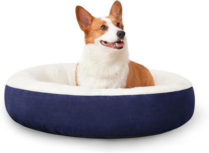 Love's cabin Round Donut Cat and Dog Cushion Bed 25in Pet