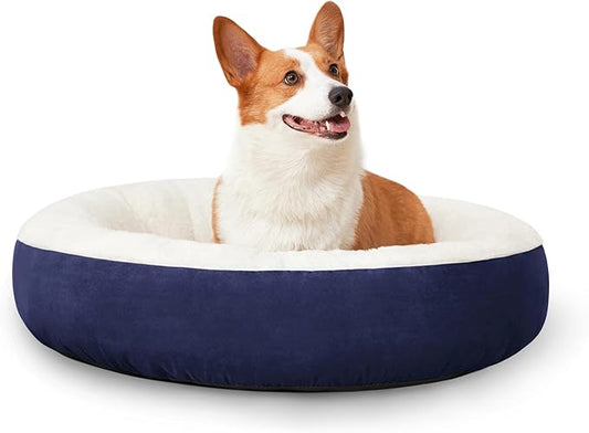 Love's cabin Round Donut Cat and Dog Cushion Bed 25in Pet
