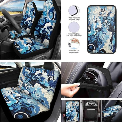 Cartoon Chinese Clouds Car Seat Covers Full Set