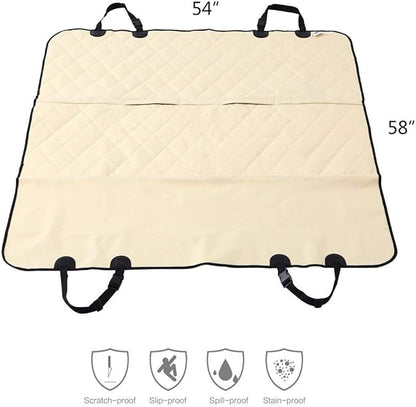 PET MAGASIN Durable Beige Pet Car Seat Cover