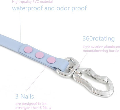 Waterproof Dog Leash Carabiner Leash for Dogs Soft 5ft*15mm*2.0mm Light
