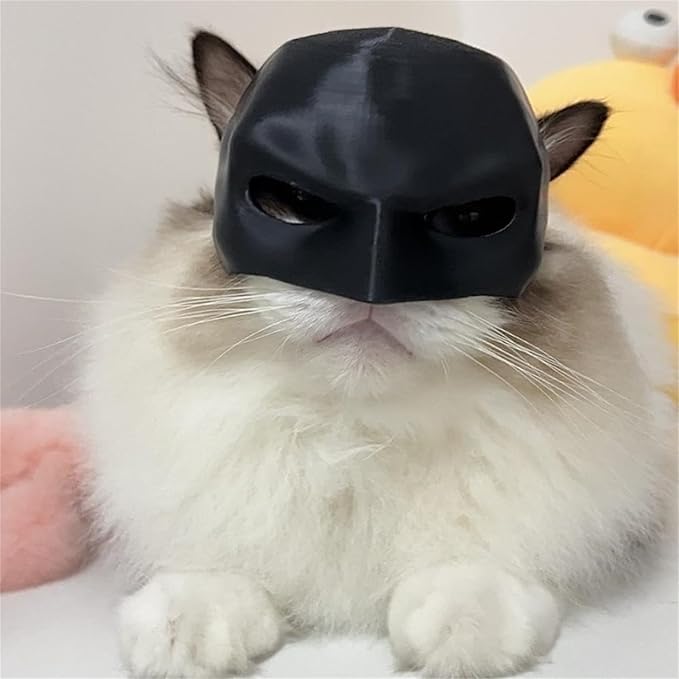 Cat Bat Cosplay Mask Funny Festival Costume Accessory for Cats Pet Clothing Accessory Mask for All Types of Cats(Medium)