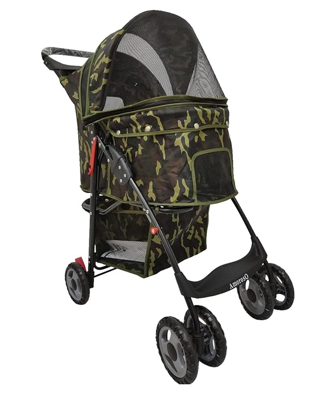 AmorosO 4 Wheels Pet Convenient Stroller