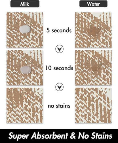 PADOOR- Dog Food Mat- Absorbent Pet Food Mat- Dog Bowl Mat Bone Shaped- Quick Dry Dog Feeding Mat 12"x19", Brown