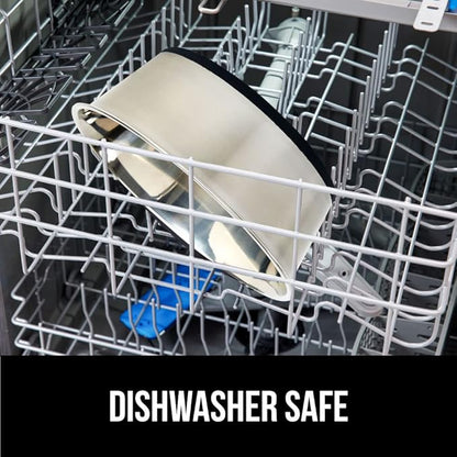 Gorilla Grip Stainless Steel Metal Dog Bowl Set of 2 8 Cups (64 fl