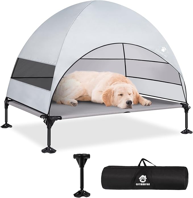 Elevated Dog Bed with 2024 Newest Canopy