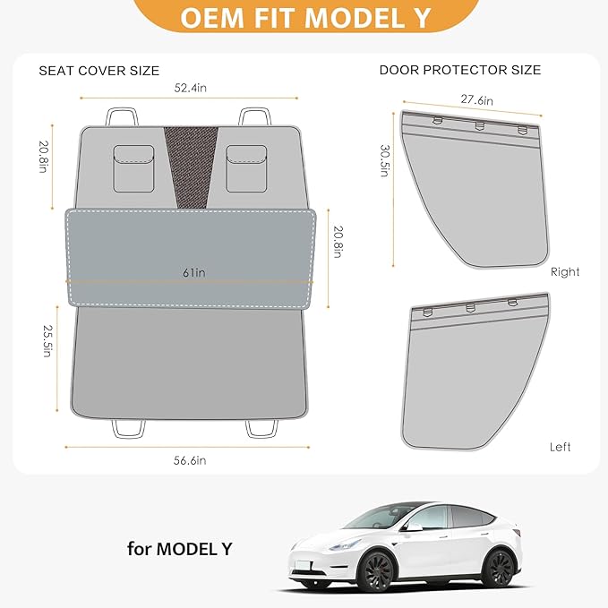 Pet Liner Set for Tesla Model Y 2 Pack