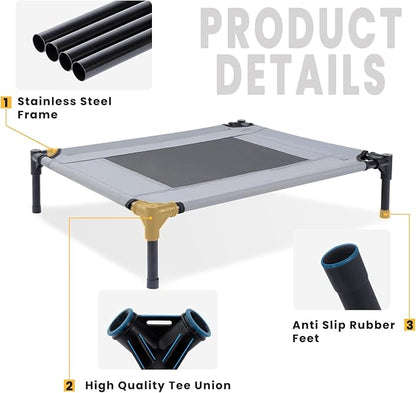 Elevated Dog Bed with Ice Pack 36'' Large