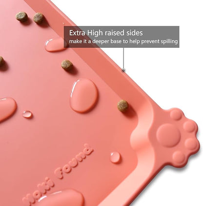 Hoki Found L Silicone Pet Food Mats Tray