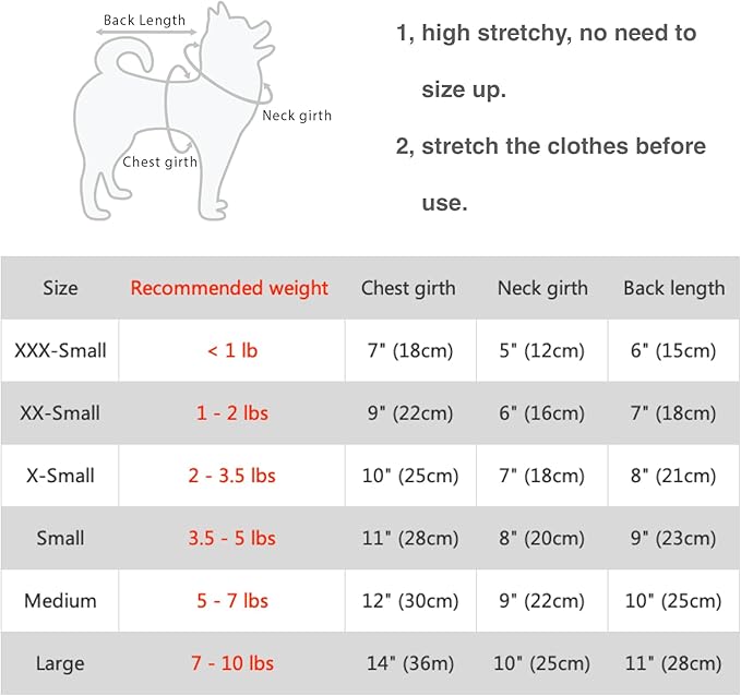 Striped Teacup Pet Dog T-Shirts 100% Cotton 2X-Small