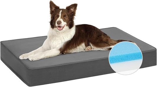 Veehoo Memory Foam Dog Bed for Large Dogs-Orthopedic Dog Bed with Removable Washable Cover